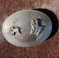 Vintage Roping Calf Circle Belt Buckle