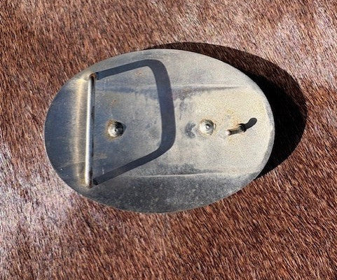 Vintage Roping Calf Circle Belt Buckle