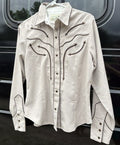 Vintage Women's Roper Tan With Brown Stitched Arrows